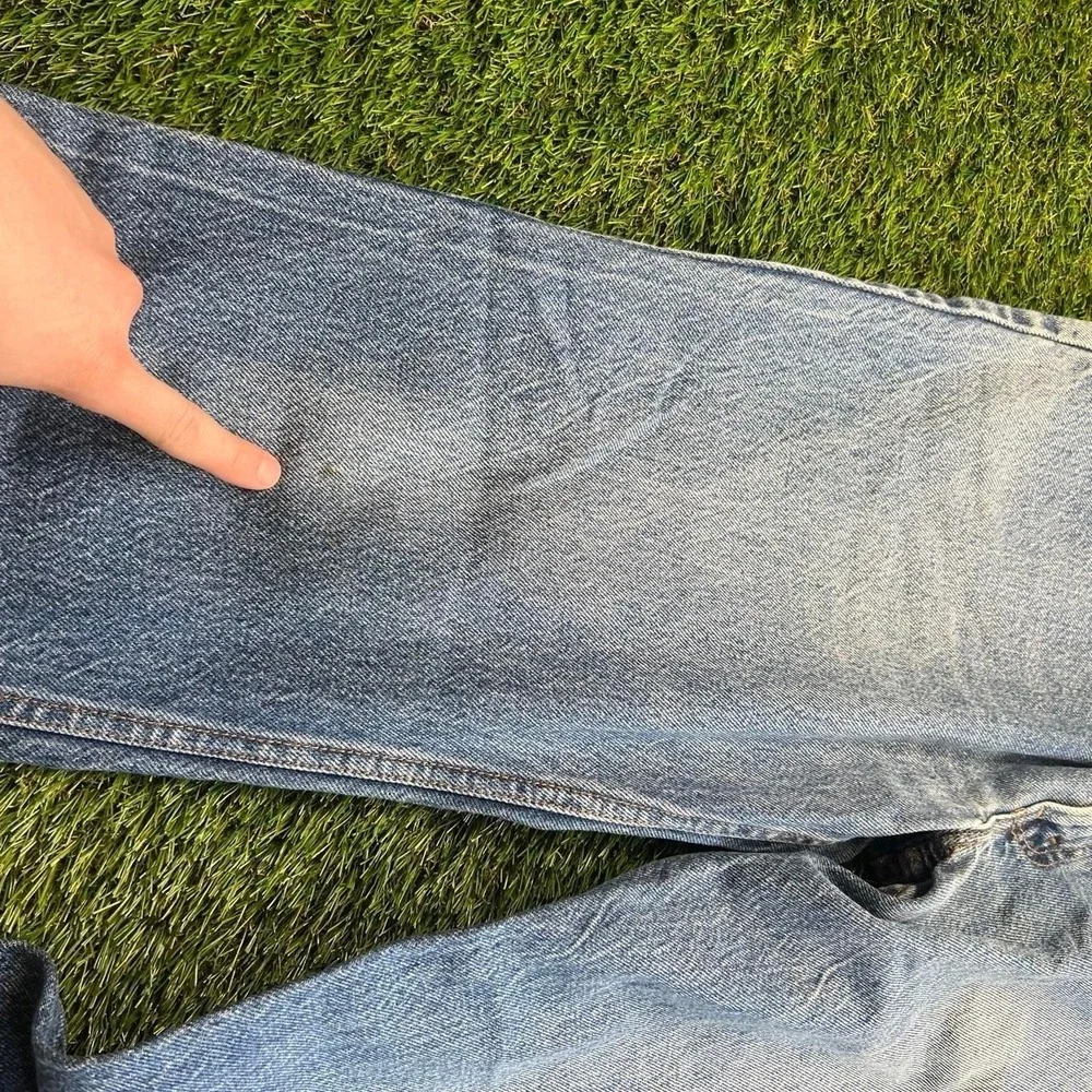 Vintage Levis 517 Boot Cut Jeans USA 90s Light Wash Faded Denim 38x30 Cowboy